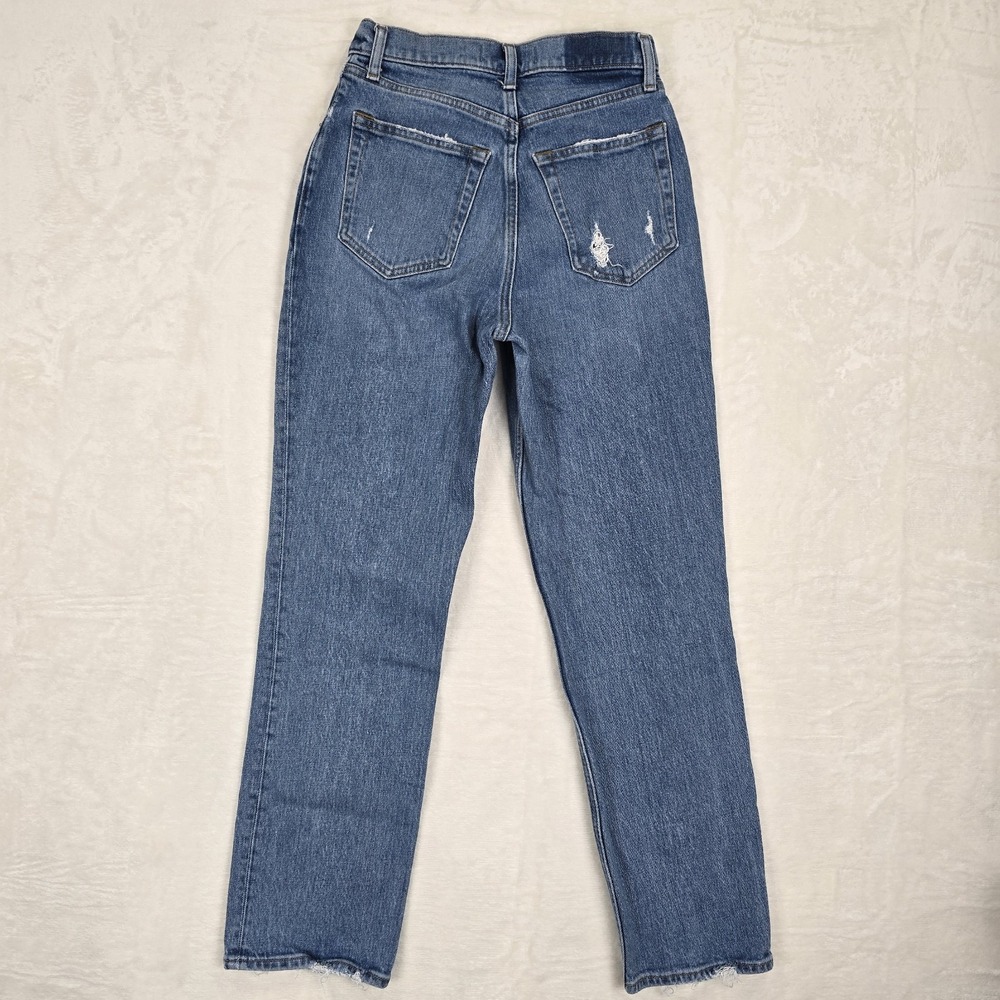 Abercrombie & Fitch The 90s Straight Ultra High Rise Criss Cross Waist Size 27/4 - Picture 9 of 12